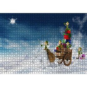 Cakapuzzle Yılbaşı Hediyelerini Teslim Eden Minik Elfler Mdf 1000 Parça Puzzle