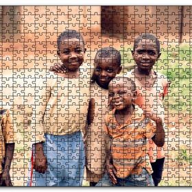Cakapuzzle Yoksul Ama Mutlu Afrikalı Çocuklar Mdf 120 Parça Puzzle