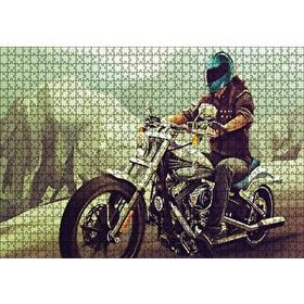 Cakapuzzle Yolda Motorcu Ahşap 1000 Parça Puzzle