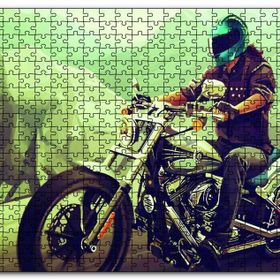 Cakapuzzle Yolda Motorcu Ahşap 500 Parça Puzzle