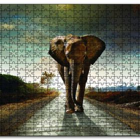 Cakapuzzle Yoldaki Fil Ahşap 500 Parça Puzzle