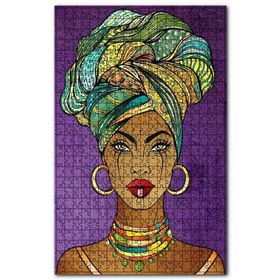 Cakapuzzle Yöresel Kıyafeti Takılarıyla Afrikalı Kadın Ahşap 255 Parça Puzzle