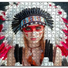 Cakapuzzle Yöresel Kıyafetli Kızılderili Kadın Mdf 120 Parça Puzzle