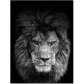 Cakapuzzle Yorgun Kral Aslan Siyah Beyaz Görsel 255 Parça Puzzle