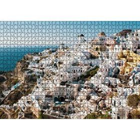 Cakapuzzle Yunanistan Santorini Yamaç Evleri 120 Parça Ahşap Puzzle