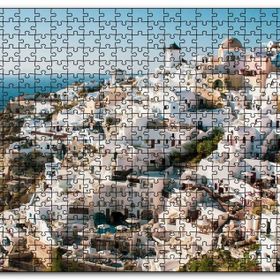 Cakapuzzle Yunanistan Santorini Yamaç Evleri Mdf 120 Parça Puzzle