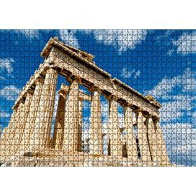 Cakapuzzle Yunanistan Tapınak Harabeleri ve Bulutlar Mdf 1000 Parça Puzzle