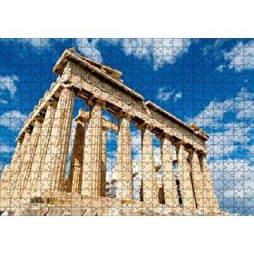 Cakapuzzle Yunanistan Tapınak Harabeleri ve Bulutlar Mdf 500 Parça Puzzle