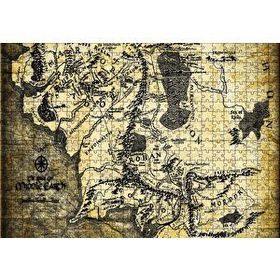 Cakapuzzle Yüzüklerin Efendisi Harita 120 Parça Ahşap Puzzle