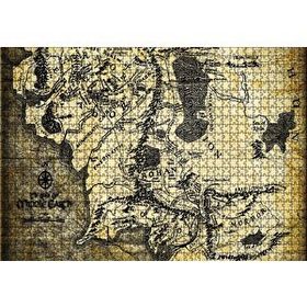Cakapuzzle Yüzüklerin Efendisi Harita 120 Parça Ahşap Puzzle