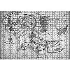 Cakapuzzle Yüzüklerin Efendisi Harita Beyaz 1000 Parça Puzzle