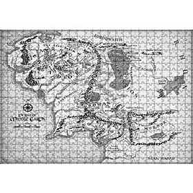Cakapuzzle Yüzüklerin Efendisi Harita Beyaz 120 Parça Ahşap Puzzle