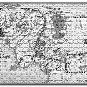 Cakapuzzle Yüzüklerin Efendisi Harita Beyaz Mdf 120 Parça Puzzle