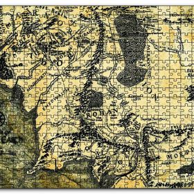 Cakapuzzle Yüzüklerin Efendisi Harita Mdf 255 Parça Puzzle