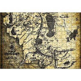 Cakapuzzle Yüzüklerin Efendisi Harita Mdf 255 Parça Puzzle