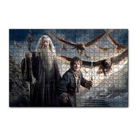 Cakapuzzle Yüzüklerin Efendisi Hobbit Ve Gandalf Görseli 120 Parça Ahşap Puzzle