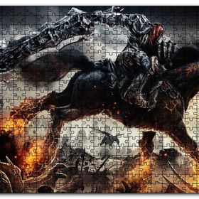Cakapuzzle Yüzüklerin Efendisi Nazgul ve Alevler Mdf 120 Parça Puzzle