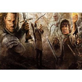 Cakapuzzle Yüzüklerin Efendisi Tüm Karakterler Kompozisyon 120 Parça Ahşap Puzzle