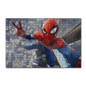 Cakapuzzle Zafer İşaretli Örümcek Adam 120 Parça Ahşap Puzzle