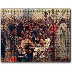 Cakapuzzle Zaporozhian Mektup Yazarken Ilya Repin Mdf 1000 Parça Puzzle