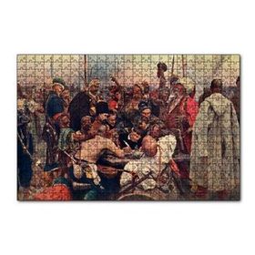 Cakapuzzle Zaporozhian Mektup Yazarken Ilya Repin Yapboz MDF Puzzle