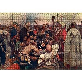 Cakapuzzle Zaporozhian Mektup Yazarken Ilya Repin Yapboz MDF Puzzle