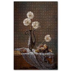 Cakapuzzle Zarif Vazo İçinde Karahindiba Tohumları Ahşap 1000 Parça Puzzle