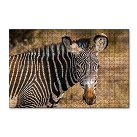 Cakapuzzle Zebra ve Muhteşem Dalgalı Şeritleri 120 Parça Ahşap Puzzle
