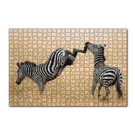Cakapuzzle Zebranın Tehlikeli Tekmesi 120 Parça Ahşap Puzzle