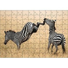 Cakapuzzle Zebranın Tehlikeli Tekmesi Mdf 120 Parça Puzzle