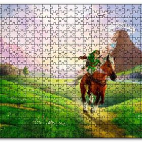 Cakapuzzle Zelda Ocarina Efsanesi ve Koşan At Görseli Mdf 1000 Parça Puzzle