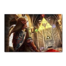 Cakapuzzle Zelda Ocarina Triforce Efsanesi Görseli 120 Parça Ahşap Puzzle