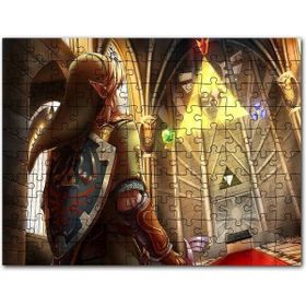 Cakapuzzle Zelda Ocarina Triforce Efsanesi Görseli Mdf 120 Parça Puzzle