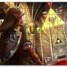 Cakapuzzle Zelda Ocarina Triforce Efsanesi Görseli Mdf 255 Parça Puzzle