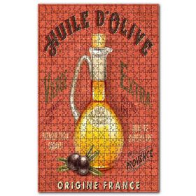 Cakapuzzle Zeytin ve Şişede Zeytin Yağı Görseli Ahşap 255 Parça Puzzle