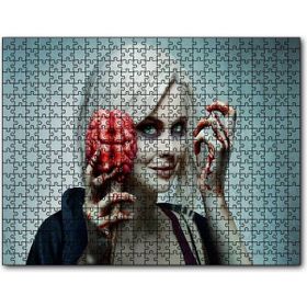 Cakapuzzle Zombi Kadın Beyin Dondurması Görseli Mdf 120 Parça Puzzle