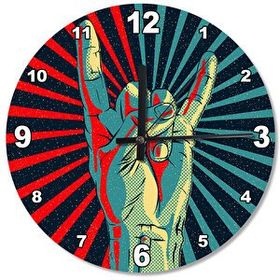 Cakasaat 13 Temmuz: Rock Dünya Günü Ahşap Duvar Saati