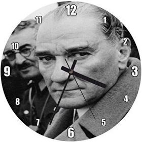 Cakasaat Atatürk Yakın Plan Fotoğraf Duvar Saati