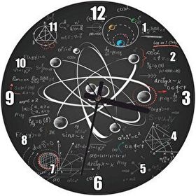 Cakasaat Atomik Araştırma Çizim Üzerinde Formüller Duvar Saati