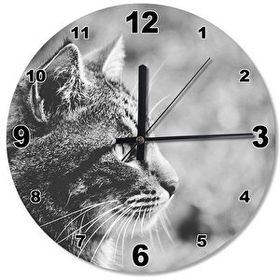 Cakasaat Avcı Kedi Ahşap Duvar Saati