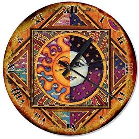Cakasaat Ay Ve Güneş Tarot Akarlı Duvar Saati