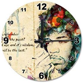 Cakasaat Bob Marley Ahşap Duvar Saati