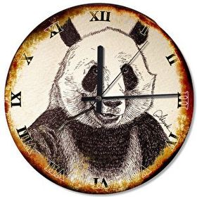 Cakasaat Boz Panda Tasarım Duvar Saati
