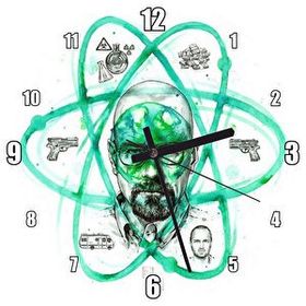 Cakasaat Breaking Bad Walter White Atom Sembolü Duvar Saati
