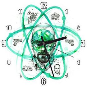 Cakasaat Breaking Bad Walter White Atom Sembolü Duvar Saati