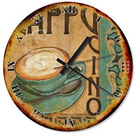 Cakasaat Cappucino Afişli Özel Tasarım Duvar Saati