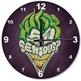 Cakasaat Ciddi Joker Şekilli Duvar Saati