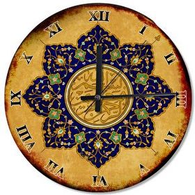 Cakasaat Çini Sanatı Çiçek Motifi Tasarım Duvar Saati