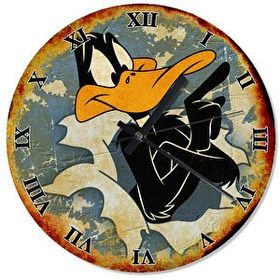 Cakasaat Daffy Duck Eskitilmiş Duvar Saati