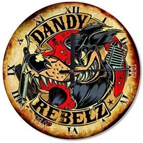 Cakasaat Dandy Rebelz Akarlı Duvar Saati